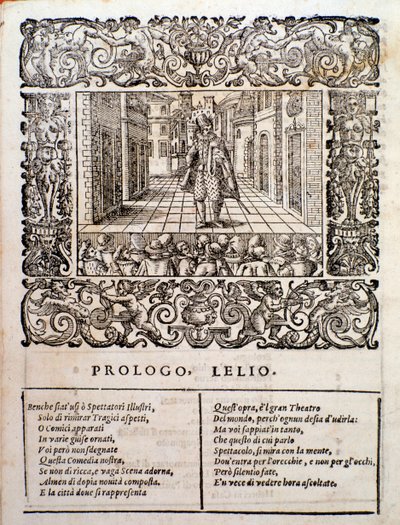 Página de la comedia madrigal Amfiparnaso de Orazio Vecchi de Unknown artist