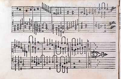 Página de "Tablatura; Libro 1" de Gerolamo Cavazzoni de Unknown artist