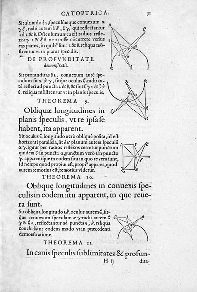 Página de Optica & Catoptrica... de Euclides de Unknown artist