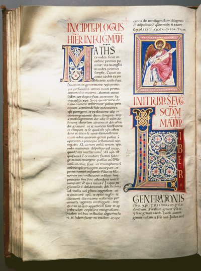 Página de un Exultet (canto litúrgico) (Ms.724/3-Carta7). Manuscrito iluminado del siglo XII. Roma, Biblioteca Casanatense de Unknown artist