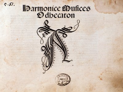 Página de la partitura de Harmonice Musices Odhecaton de Ottaviano Petrucci (1501) de Unknown artist