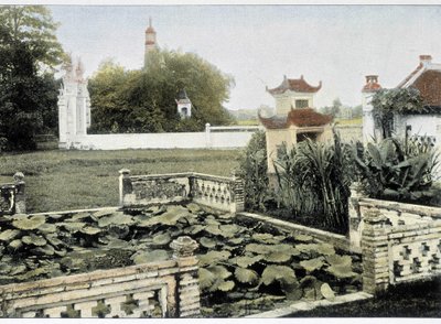 Pagoda del Pincel en Hanoi - en “Alrededor del Mundo”, finales del siglo XIX de Unknown artist
