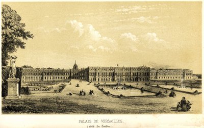 Palacio de Versalles, vista del jardín en 1857. de Unknown artist