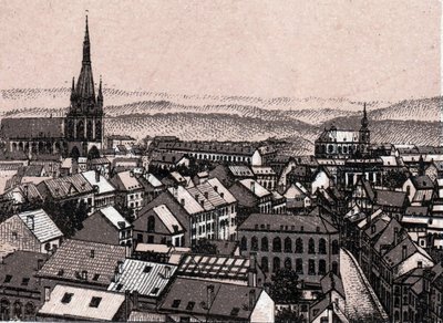 Panorama de Lieja en Bélgica en "El mundo ilustrado 168 vistas" Sin fecha (finales del siglo XIX) de Unknown artist