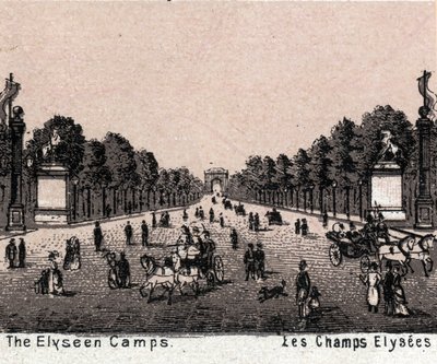 París, Francia: vista de los Campos Elíseos de Unknown artist