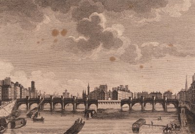 París, Pont Neuf y la Île de la Cité en el Sena de Unknown artist