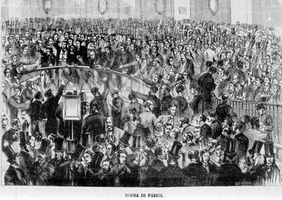 Bolsa de París en 1870 de Unknown artist