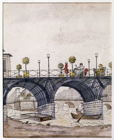 París: El Puente de las Artes, en el siglo XIX de Unknown artist