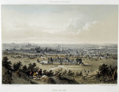 París en 1620, vista general desde la Butte Chaumont de Unknown artist