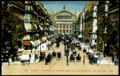 París: la avenida de la Ópera de Unknown artist
