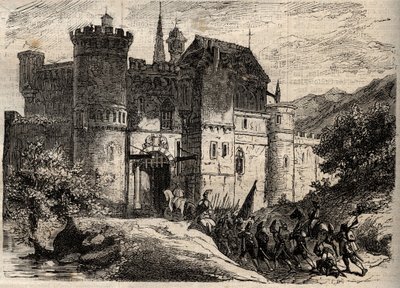 Pascal Paoli, libertador de Córcega - Pascal Paoli (1725-1807), libertador de Córcega entra en Bastia - grabado en Dictionnaire populaire illustrious - 1864 - por Joseph Decembre y Edmond Allonier de Unknown artist