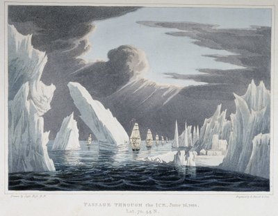 Paso a través de los icebergs, 16 de junio de Unknown artist
