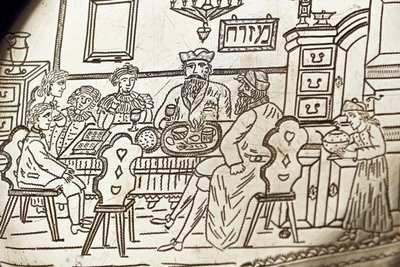 Plato de Seder de Pascua, siglo XIX de Unknown