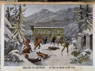 Representación en el Théâtre du Châtelet de “La vuelta al mundo en 80 días” - en “Le Petit Journal” del 13/03/1898 de Unknown artist