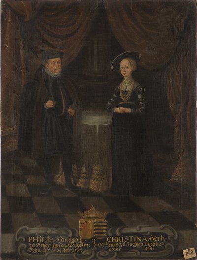 Felipe I, Landgrave de Hesse (1504-1567) y Cristina de Sajonia (1505-1549), Landgravina de Hesse de Unknown artist