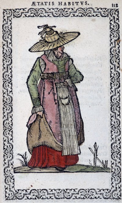 Mujer de Piamonte - en “Hábitos y efigies” de Jean Sulperius de Unknown artist