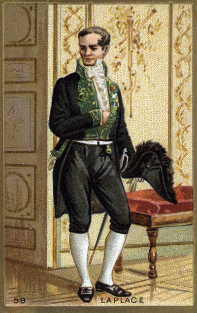 Pierre Simon de Laplace (1749 - 1827), matemático y astrónomo francés. Cromolitografía del siglo XIX de Unknown artist