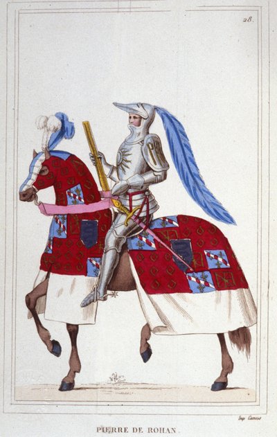 Pierre, Vizconde de Rohan, Señor de Gie (1451-1513). Mariscal de Francia. Grabado de 1830. de Unknown artist