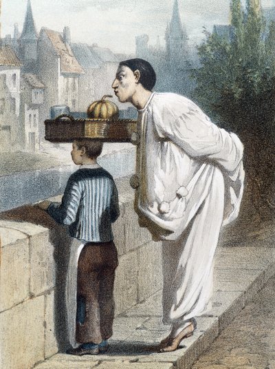 Pierrot huele una fruta - finales del siglo XIX de Unknown artist