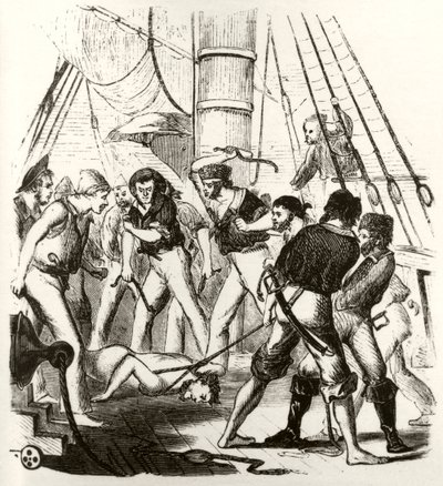 Piratas atormentando a George Withers de Unknown artist