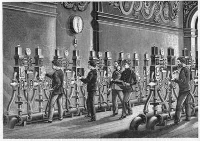 Oficina de correos neumática, Place de la Bourse en París en 1888 de Unknown artist