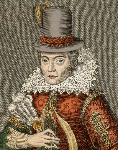 Pocahontas - Retrato de Pocahontas (1595-1617) (o Mataoka o Amonute, luego Rebecca Rolfe), princesa amerindia de Unknown artist