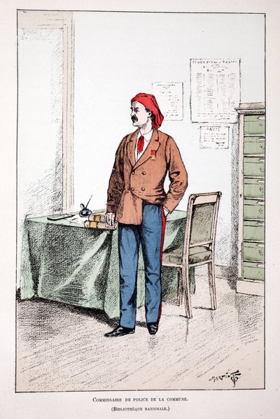 Comisario de Policía de la Comuna. Ilustración de “Histoire du corps des gardiens de la paix” de Unknown artist