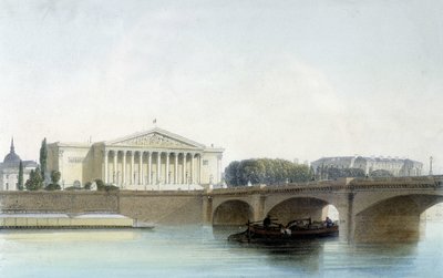 Pont de la Concorde, litografía de Aubrun, s.d. siglo XIX de Unknown artist