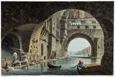 Puente de la Tournelle en París visto por J.C.Nattes, Publicado por W.Miller en Londres-1806 de Unknown artist