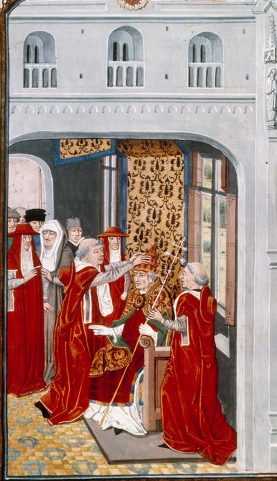 El Papa Gregorio XI consagra Aviñón en 1370 de Unknown artist