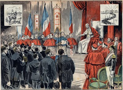 El Papa León XIII (1810-1903) consagró el protectorado de Francia en Tierra Santa cuando Alemania quería reemplazarlo. Audiencia del 8 de octubre de Unknown artist