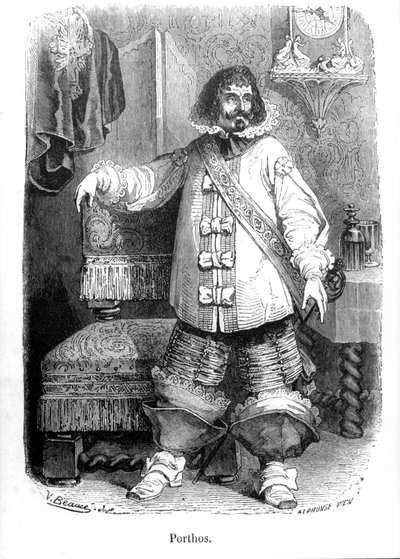 Porthos - en "Los Tres Mosqueteros" de Alexandre Dumas Padre de Unknown artist
