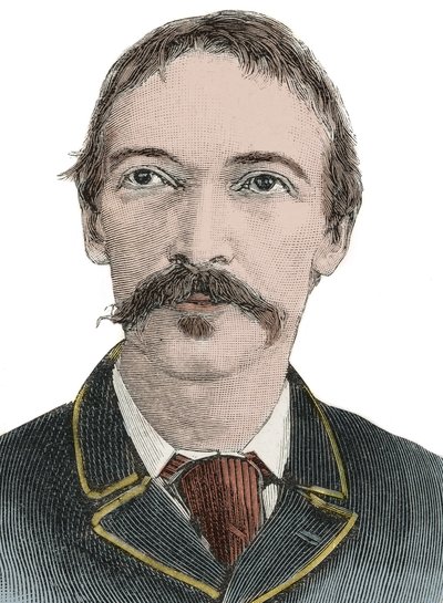 Retrato de Robert Louis Stevenson (1850-1894) - Escritor británico de Unknown artist