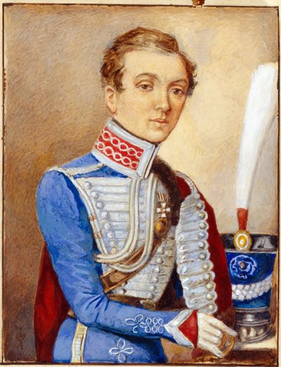 Retrato de Nadezhda Durova (1783-1866) (Nadezhda Andreyevna Durova) conocida como Alexandre Durov o Alexandre Sokolov o Alexander Andreevich Alexandrov, con el uniforme de un oficial ruso, una mujer disfrazada de hombre que hizo carrera en el ejército ruso de Unknown artist