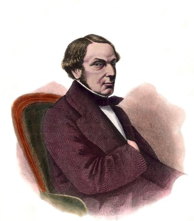 Retrato de Achilles Marcus Fould (1800-1867) Ministro de Napoleón III Grabado del siglo XIX Colección privada de Unknown artist