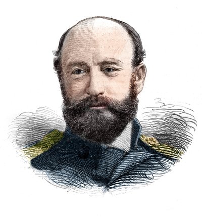 Retrato del Almirante Sir George Strong Nares (1831-1915) Oficial de la Marina Real y Explorador Ártico de Unknown artist