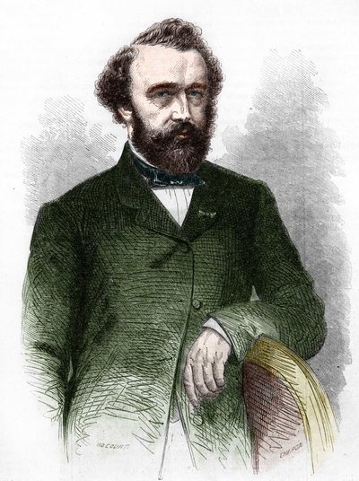 Retrato de Adolphe (Adolph) Sax, inventor del saxofón (1814-1894). de Unknown artist