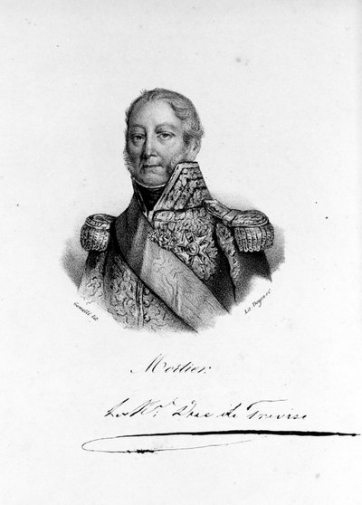 Retrato de Adolphe Edouard Casimir Joseph Mortier, Duque de Treviso, mariscal y político francés (1768 - 1835). Grabado del siglo XIX. de Unknown artist