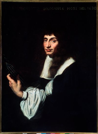Retrato de Agostino Trombetti, guitarrista y cantante italiano de Unknown artist
