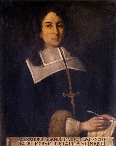 Retrato de Alessandro Grandi (1577-1630) compositor italiano de Unknown artist