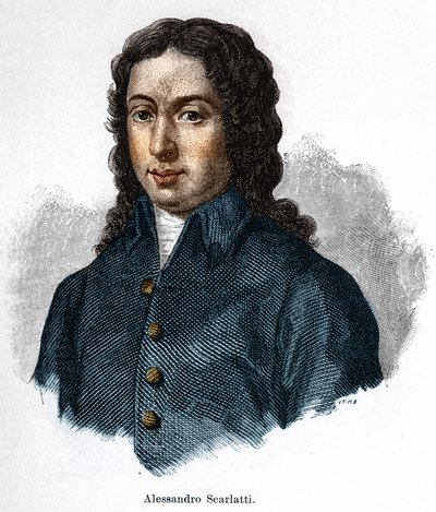 Retrato de Alessandro Scarlatti (1660 - 1725), compositor italiano de Unknown artist