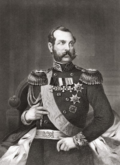 Retrato de Alejandro II Nikolayevich (1818 - 1881), Emperador de Rusia de Unknown artist