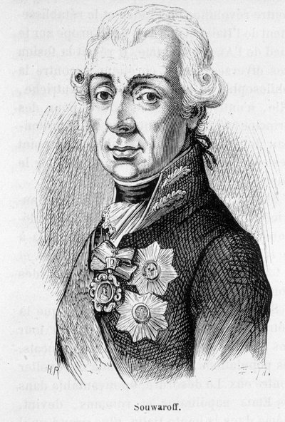 Retrato de Alexander Souwaroff (Souvaroff o Souvarov o Alexander Suvorov) (1729-1800), mariscal ruso (1729 - 1800) de Unknown artist