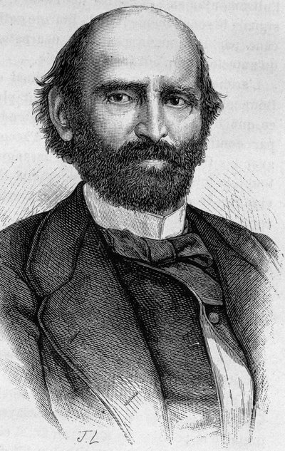 Retrato de Alexandre Glais-Bizoin (1800 - 1877). Grabado de finales del siglo XIX en “Histoire de France” de H. Martin de Unknown artist