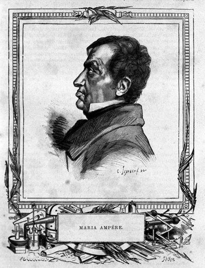 Retrato de André Marie Ampère (1775 - 1836) físico francés. de Unknown artist