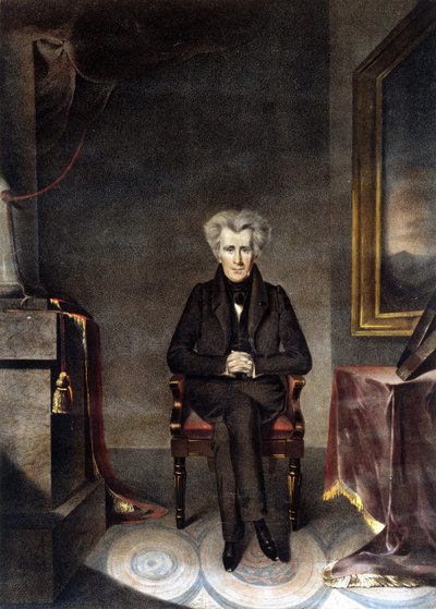 Retrato de Andrew Jackson (1767 - 1845) estadista estadounidense. de Unknown artist