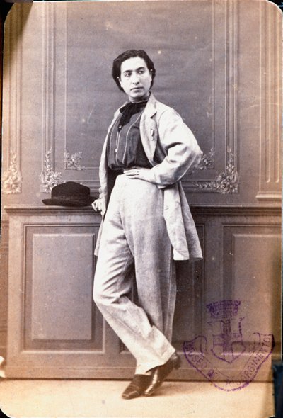 Retrato de Anita Garibaldi, esposa de Giuseppe Garibaldi, vestida de hombre, con el cabello cortado en Roma para pasar desapercibida de Unknown artist