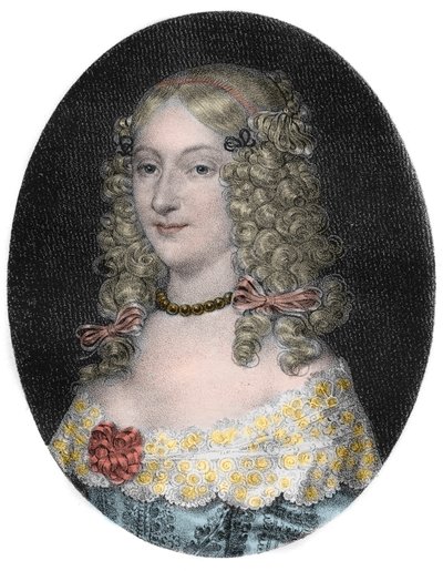 Retrato de Anne-Genevieve de Bourbon-Conde (1619-79) Duquesa de Longueville - Retrato de Anne Genevieve de Bourbon Conde, Duquesa de Longueville (1619-1679) grabado del siglo XIX de Unknown artist