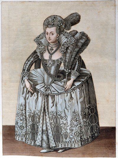 Retrato de Ana de Dinamarca, Reina de Inglaterra (Copenhague) de Unknown artist