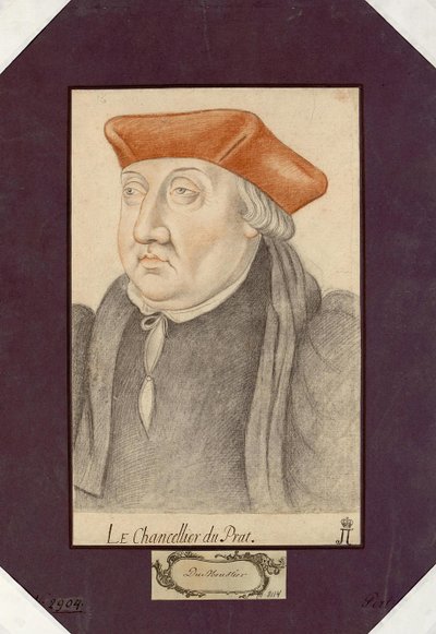 Retrato de Antoine Duprat (1463-1535) de Unknown artist
